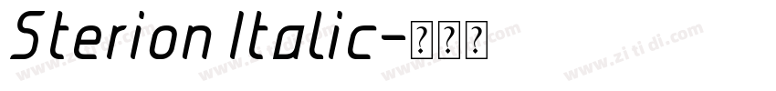 Sterion Italic字体转换 Sterion Italic字体转换